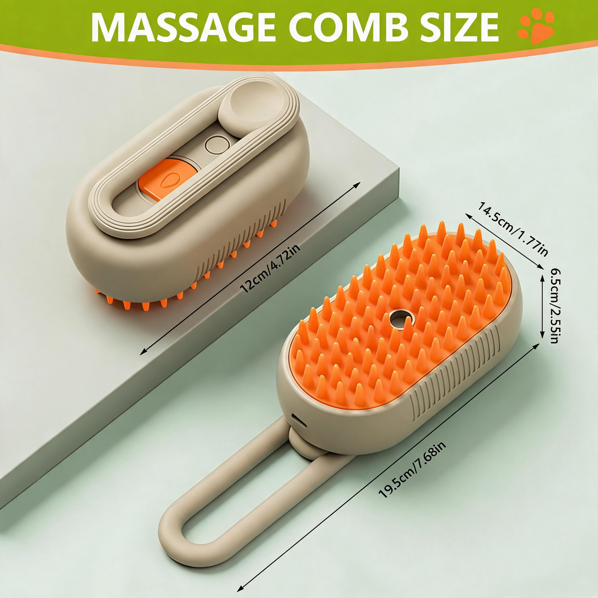 🔥Last Day:60% OFF!🐾 Pet Steam Brush – 3-in-1 Grooming Comb