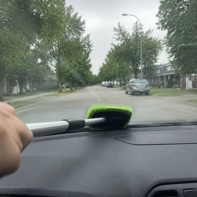 Finally a tool that cleans the INSIDE of the windshield without breaking my back