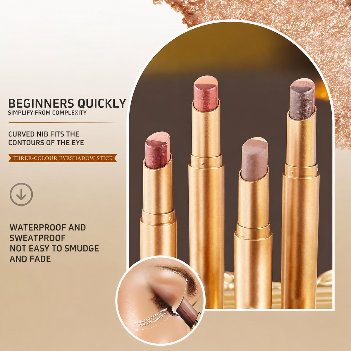 Effortless 3 Color Eyeshadow Stick