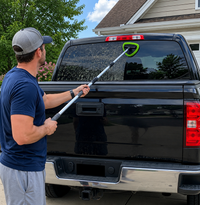 Perfect for pickup truck rear windows – no more climbing into the bed