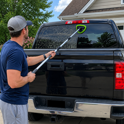 Perfect for pickup truck rear windows – no more climbing into the bed