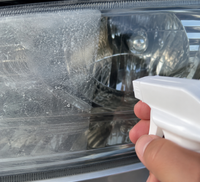 Spray removed hard water spots AND fine scratches